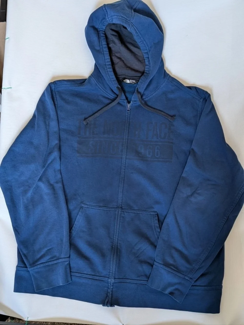 The North Face Men's Navy Full-Zip Hoodie Y2K